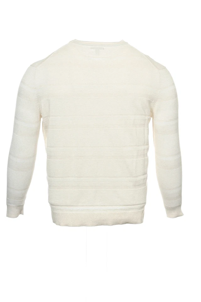 Nuevo con etiquetas Suéter Alfani Marfil Horizontal Rayas Cuello en V 2XB $80 Foto 3 de 4