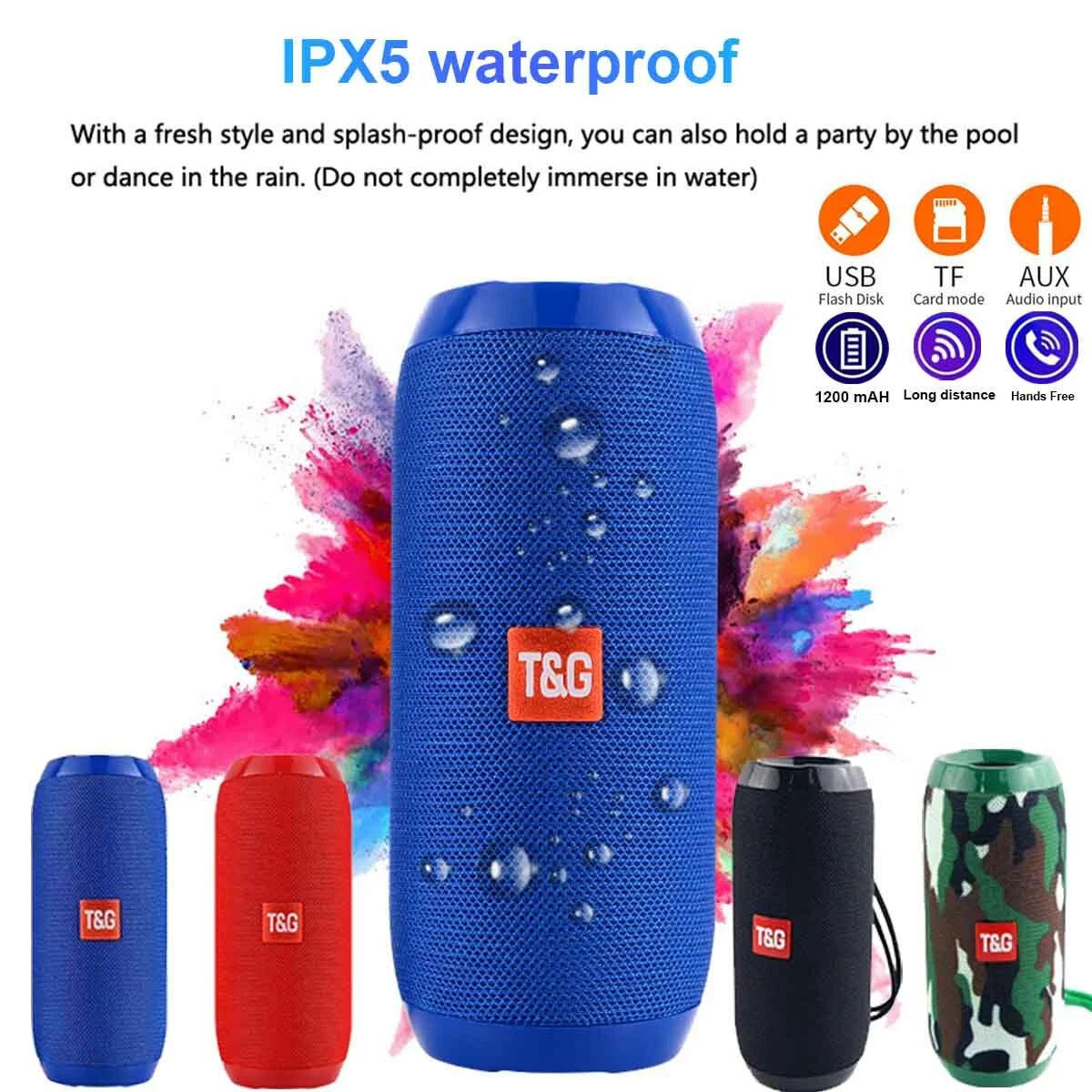 Bluetooth speaker with handsfree calling outlet