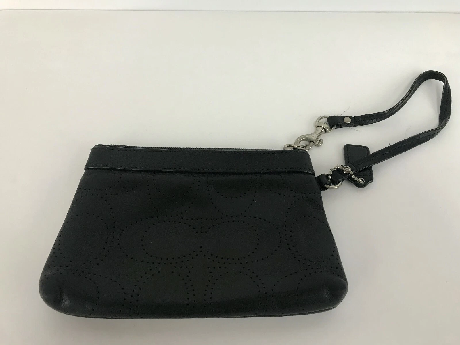 Bracciale Coach Pelle nera 7" x 4" 