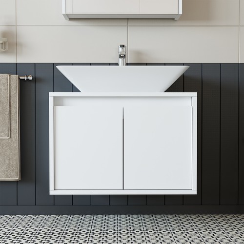Roomart Badmöbel Waschbecken mit Unterschrank 65 cm in 4 Farben Badschrank - Bild 32 von 54