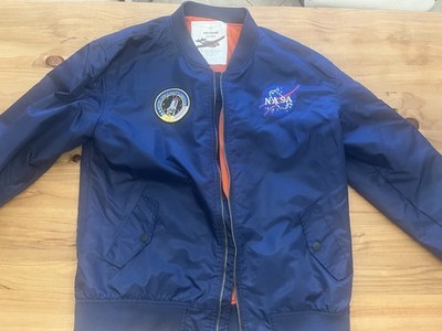 NASA 100th Space Shuttle Mission Bomber Jacket Navy ASSTSERIES Men s Jacket