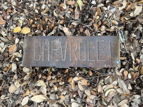 Vintage 1970’s Chevrolet - Section of an Old Metal Truck Bumper 12"x4"x1.5"