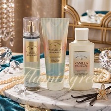 Bath Body Works Vanilla Romance Body Lotion Body Wash Gel 3 Pc Set