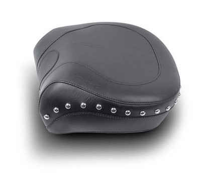 Mustang Wide Touring Recessed Passenger Seat BLACK STUDDED 2000-15 Softail 79486