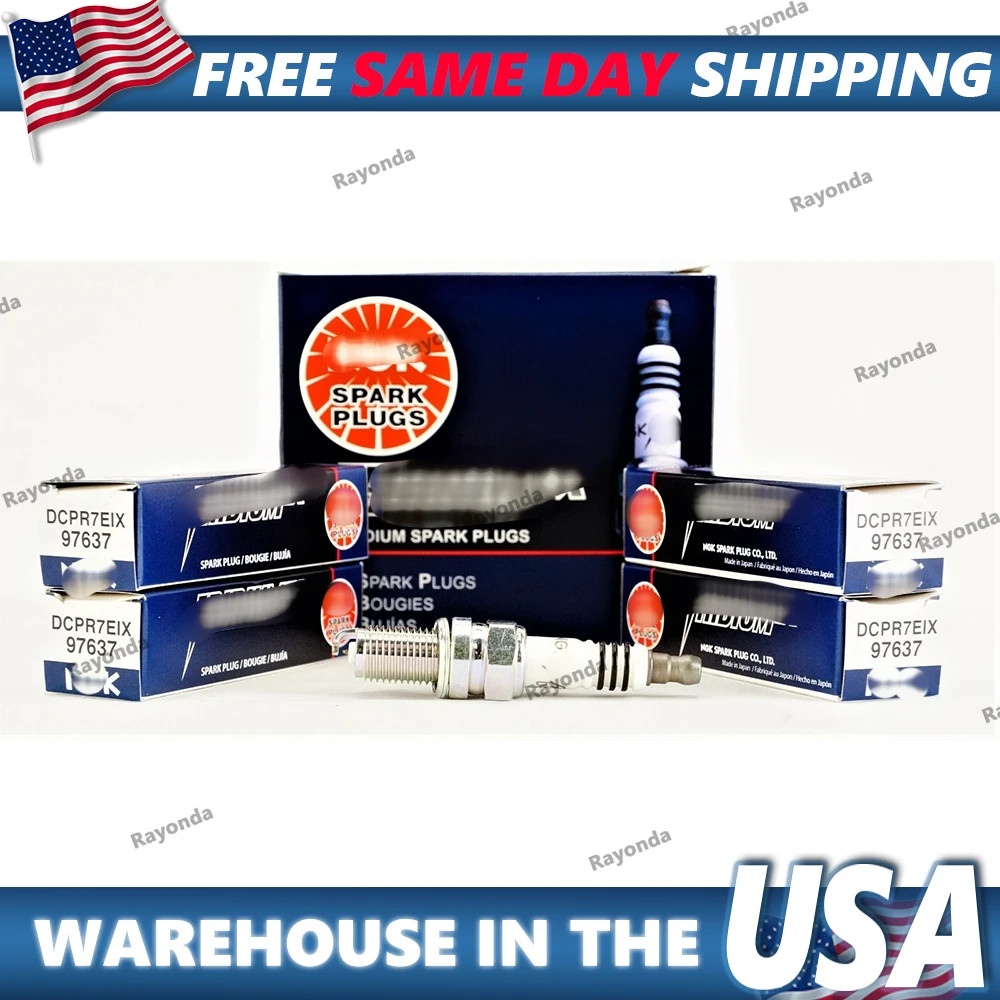 Pack of 4 Genuine NGK 97637 - Iridium IX Spark Plugs DCPR7EIX 6046