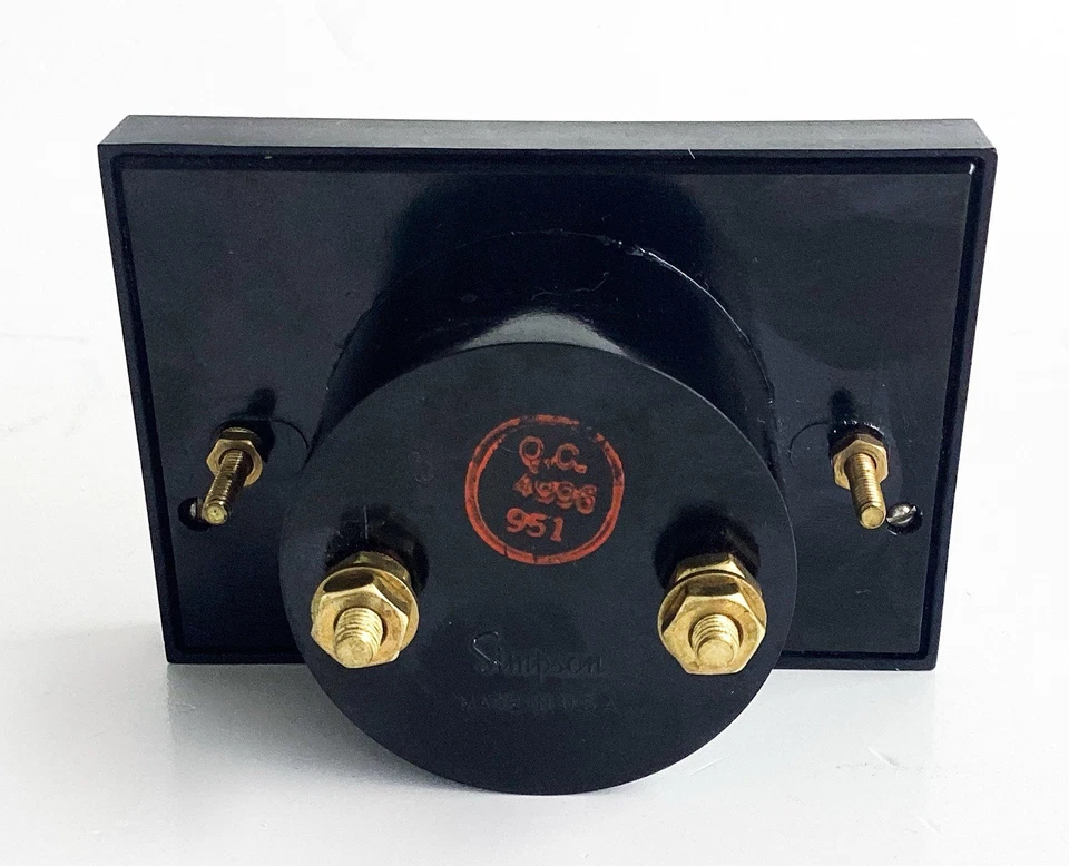 Simpson DC Microamperes Panel Meter 0–100 uA NOS Vintage Industrial Gauge - Image 3 of 4