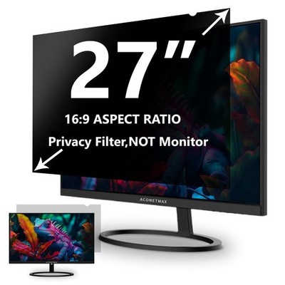 27'' Privacy Screen Filter for 16:9 Monitor | Anti-Glare, Blue Light Blocker, Eye