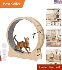 Spacious 48" Cat Exercise Wheel for Fitness Grooming - Quiet Design