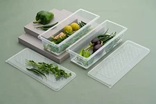 Teaser 1500ml Fridge Organiser Set 6PCS Moisture Control Tray Included