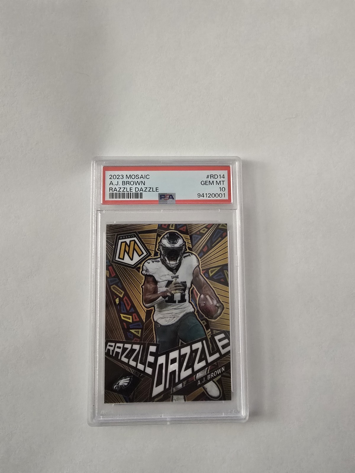 2023 Panini Mosaic Razzle Dazzle A.J. Brown PSA 10