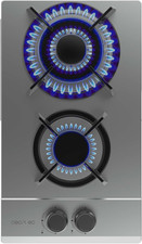 Piano Cottura Gas Butano E Naturale 2 Fuochi Bolero Squad G 2200S Inox. 5250W, A
