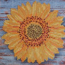 COMPLETED Sunflower Diamond Painting Art 8x8