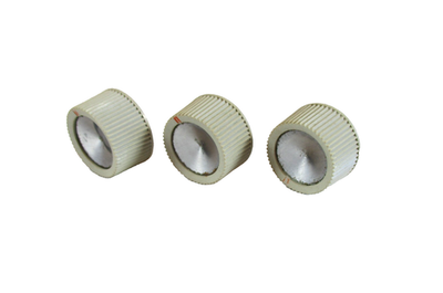 #ad Vintage Gray Knobs Sliver Center Lot of 3 Radio Record Player Amplifier 1quot; Wide $15.25