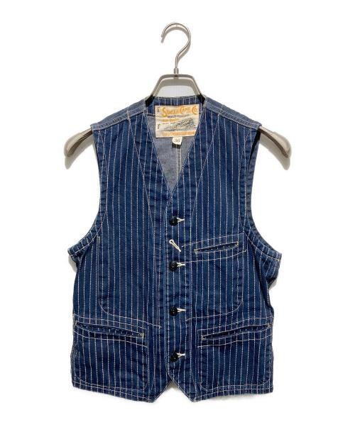 トップス SUGAR CANE / wabash vest denim Sugar Cane 9oz Wabash Stripe Work Vest
