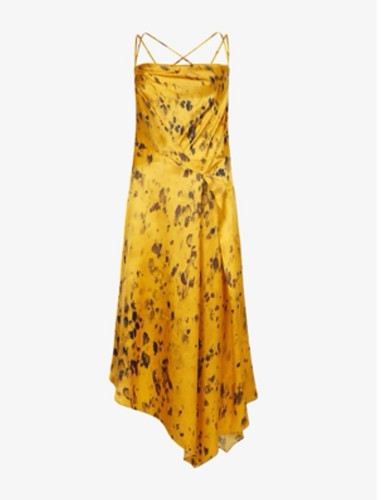 NEW AllSaints Marta Ronnie Silk Midi Dress. UK 16 NWT - Picture 4 of 5