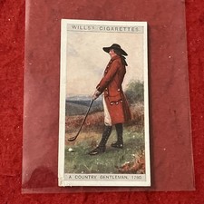 1929 Wills’s “English Period Costumes” COUNTRY GENTLEMAN Golf Tob Card #35  G-G+