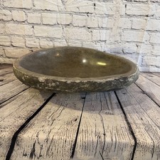 42cm x 36cm Wash Basin Bathroom Counter Top Washing River Stone Bowl Sink No 3