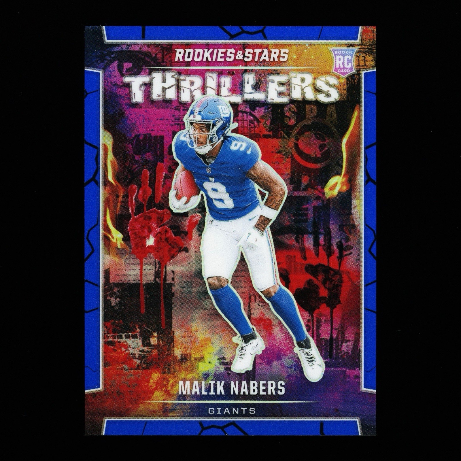 Malik Nabers Panini Rookies & Stars Thrillers #TMNS Blue
