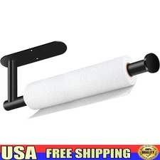 Stainless Steel Paper Towel Holder Wall Mounted Under Cabinet Space Saver New