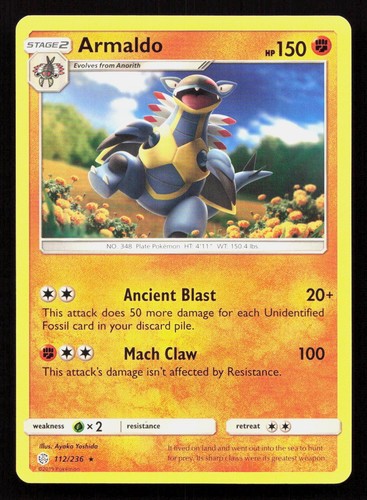 ARMALDO 112/236 Pokemon COSMIC ECLIPSE