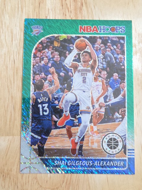 2019-20 NBA Hoops Premium SHAI GILGEOUS-ALEXANDER Green Shimmer #80 Thunder