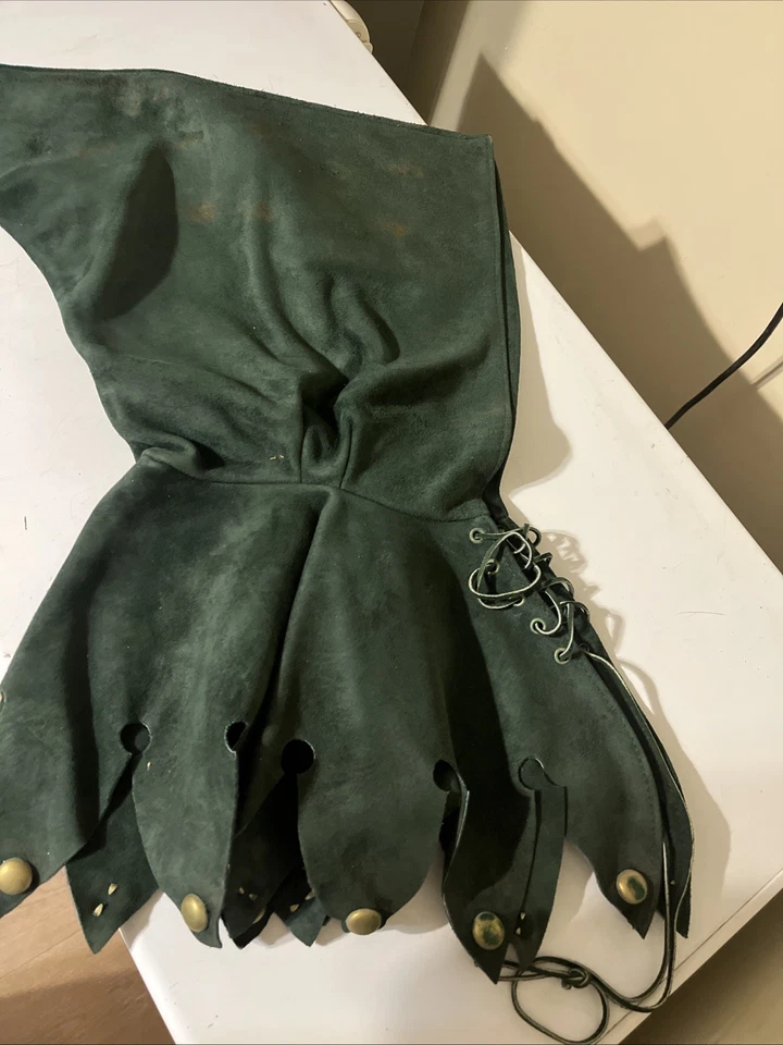 Cosplay renascentista capuz medieval couro esportes cavalheirismo - Imagem 2 de 3