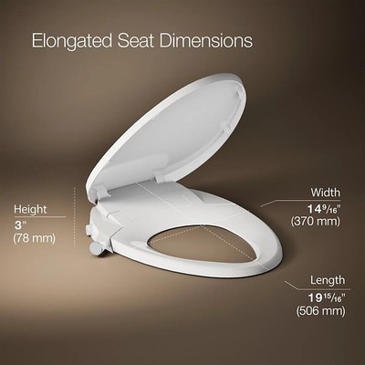 Kohler 98804-CP-0 Purewash M300 Non-Electric Bidet Seat for Elongated Toilets (m
