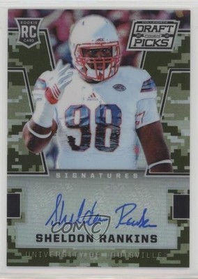 2016 Prizm Collegiate Draft Picks Camo 75/199 Sheldon Rankins Rookie Auto RC 1be