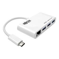 Tripp Lite 3-Port USB-C to USB-A 3X Portable Hub with Gigabit Ethernet Port G