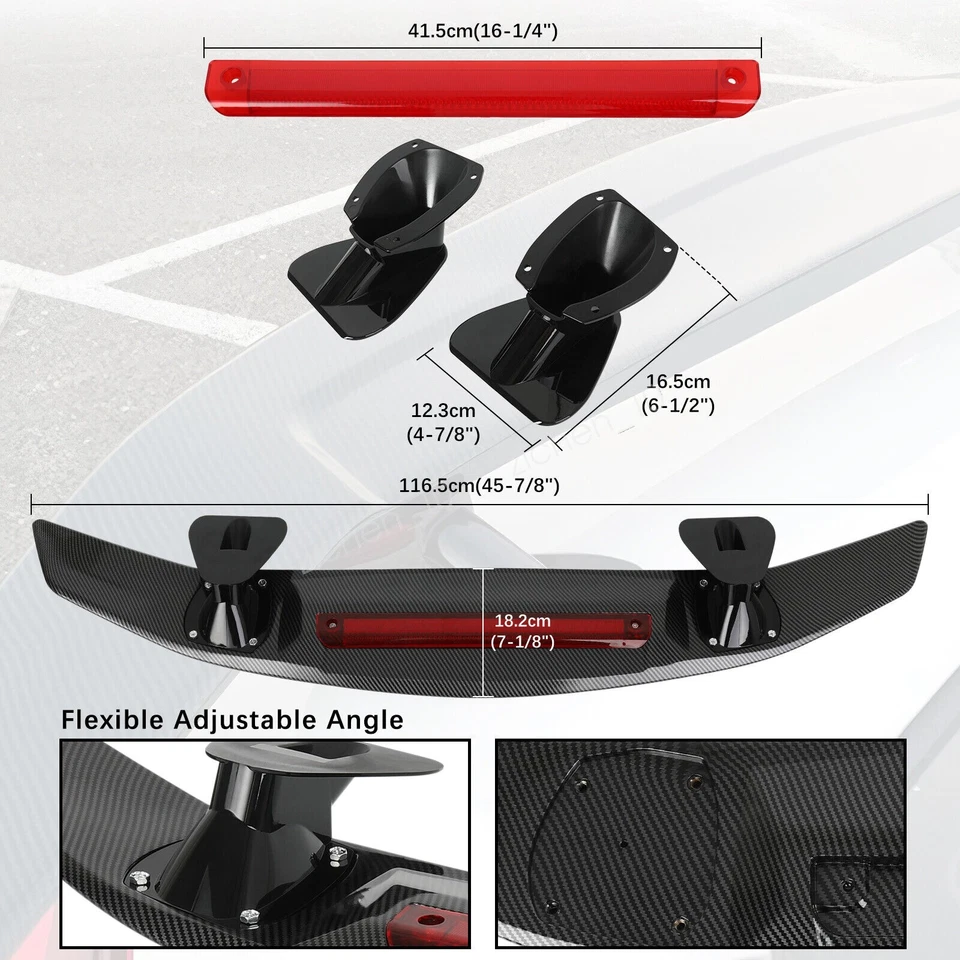 46" Carbon Fiber Look Rear Trunk Spoiler GT Style Wing For Pontiac GTO 2004-2006 Foto 2 de 4