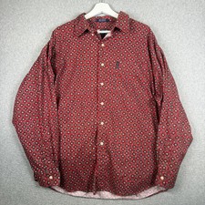 CHAPS RALPH LAUREN Vintage 90s Print Button-Up Shirt Mens Size XL Long Sleeves