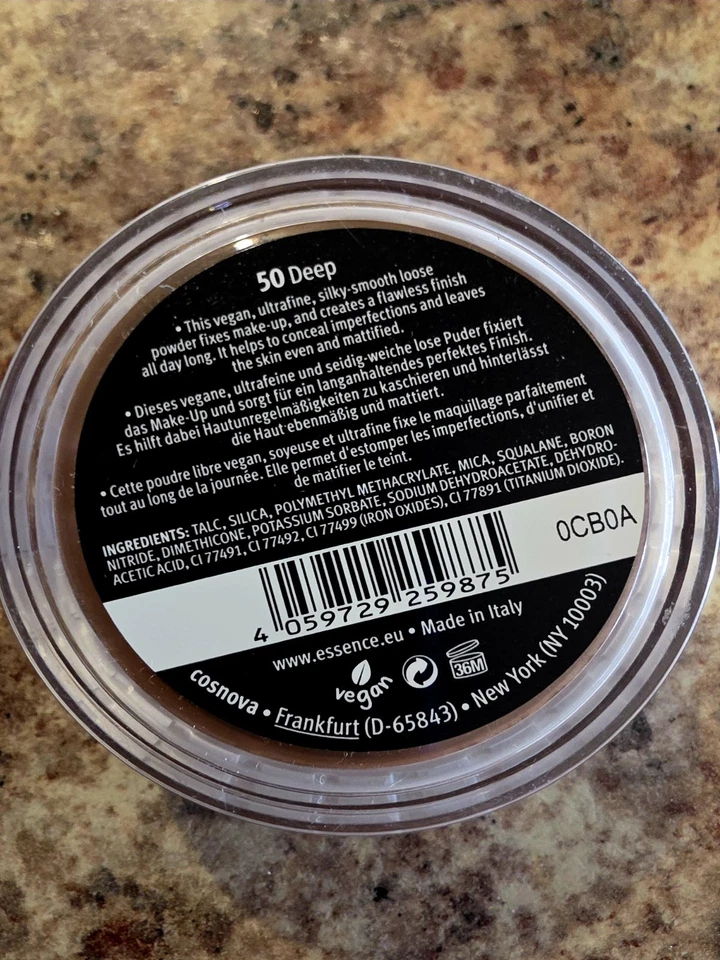 Essence MY SkIN Perfector Loose Fixing Powder. 50 DEEP. BRAND NEW!! 6G 0.21 OZ - Image 3 of 3