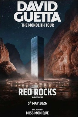David Guetta May 05 2026 Morrison - Red Rocks Amphitheatre Poster
