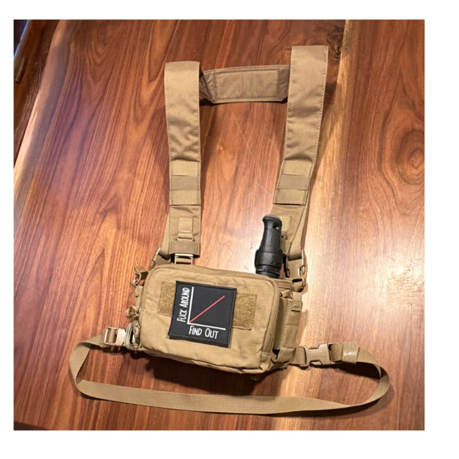 Original Haley Strategic Chest Rig, Adjustable, w/MoraKnil Carbon knife