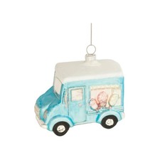 Glass Ice Cream Truck Ornament Set of 12