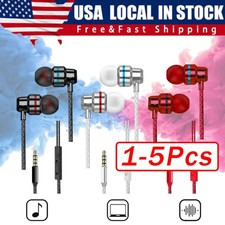 HIFI Bass Stereo Wired Earbuds Headset In-Ear Earphone Headphone MIC 3.5mm USB-C