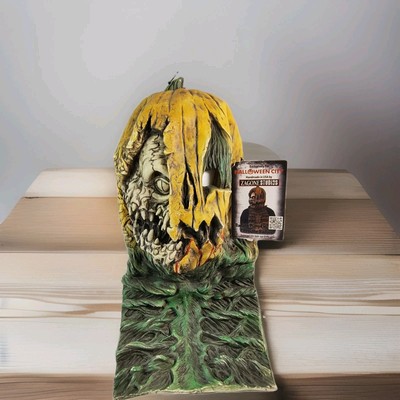 Zagone Studios Bad Ass Pumpkin Mask Evil Gourd Skull Creepy Halloween Latex