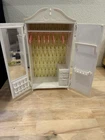 Vintage 1963 Barbie Armoire Wardrobe Closet by Susy Goose 6 Pink Hangers Mattel