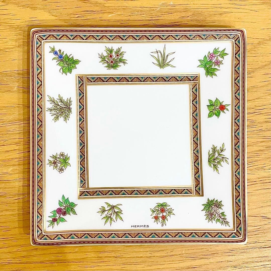 HERMES Cheval d'Orient Square Trinket Tray 11cm Ring Plate | eBay