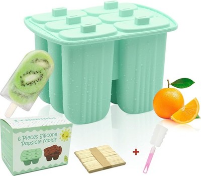 6 Pieces Silicone Popsicle Molds,Easy-Release Bpa-Free,Ice Pop Mold