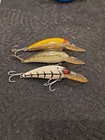 (3) Vintage Bomber Model 8A Screw Tail Crankbait Fishing Lures Lot of 3