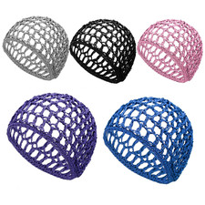 5 Pcs Soft Mesh Crochet Hair Nets for Women, Breathable Sleep Cap  Hair Wrap