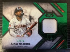 2025 Topps Tier One - Angel Martinez Rookie Relic /49 Green Foil (RC) #RR-AM