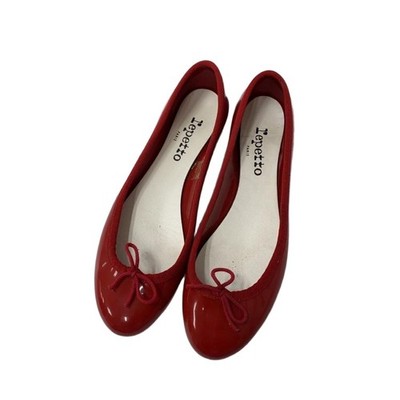 Repetto Cendrillon Baby Rain Valley Flats Enamel Red Size EU37/US6