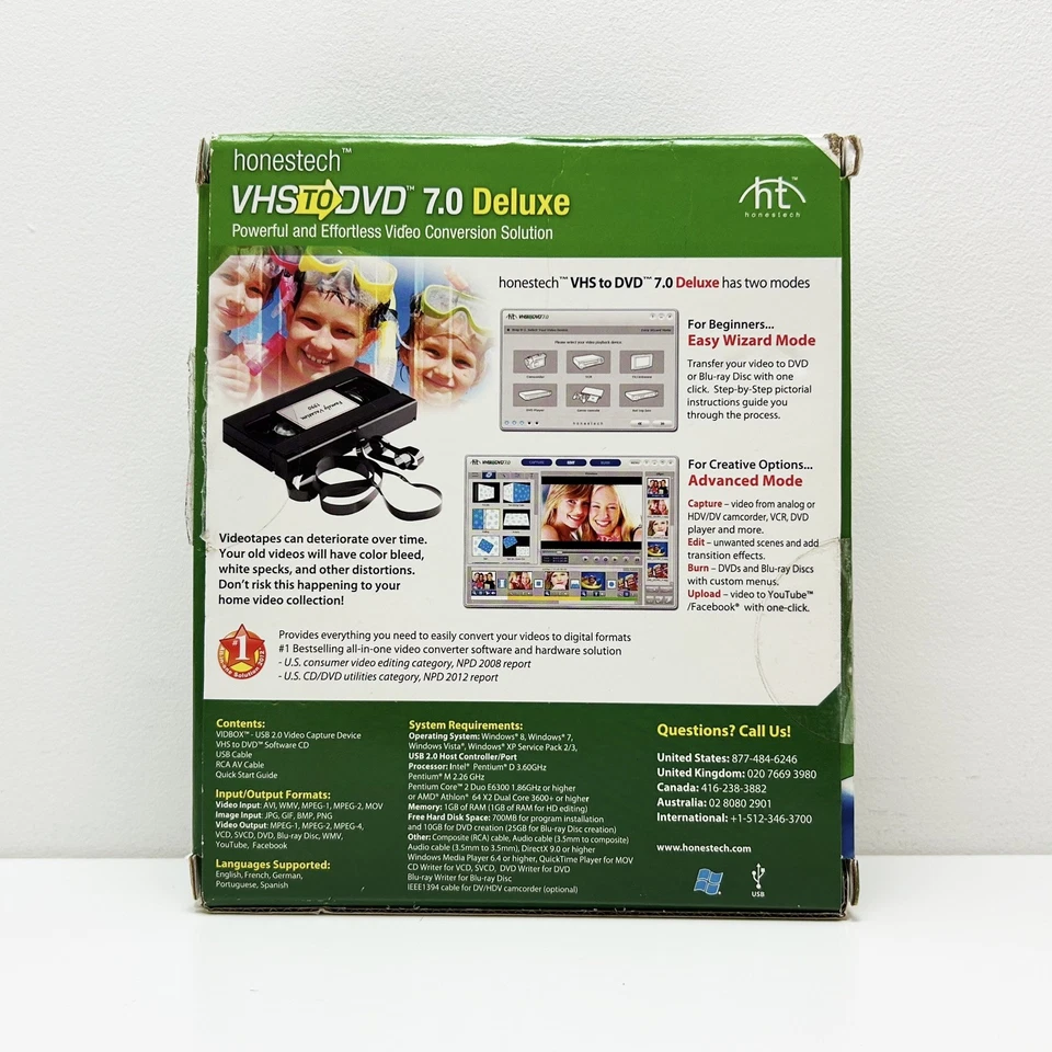 HONESTECH 7.0 Deluxe VHS To DVD Converter Device - NEW & BOXED - Image 3 of 4