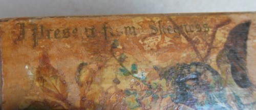Locking Love Note Wooden Trinket Box/Bank Decoupage Pressed Flowers with Key - Afbeelding 8 van 14