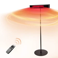 EAST OAK PATIO HEATER ELECTRIC 1500W STANDING OUTDOOR HEATERS SPH22001 - BLACK