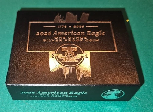 2026 W American Silver Eagle One Ounce Silver Proof Coin In Hand