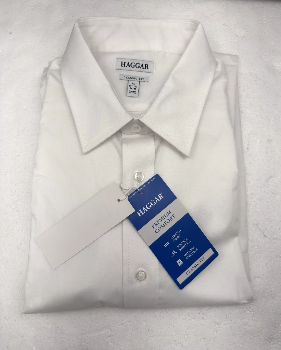 Haggar Long Sleeve Classic Fit Dress Shirts for Men for sale | eBay