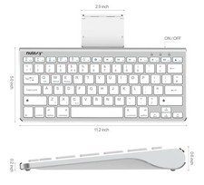 Nulaxy KM13 Wireless Bluetooth Keyboard with Sliding Stand